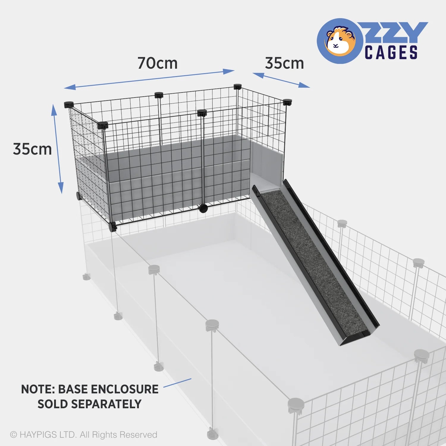 Loft Combo - 2x1 Narrow Loft Add On for Ozzy Guinea Pig Cages