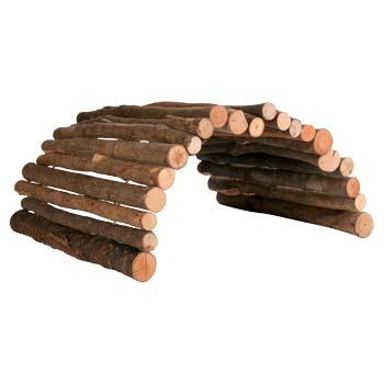 Natural Small Animal Flexible Wooden Bridge & Tunnel