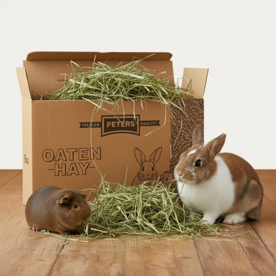 Peters Oaten Hay 6kg – High Fibre Australian Hay for Rabbits & Guinea Pigs