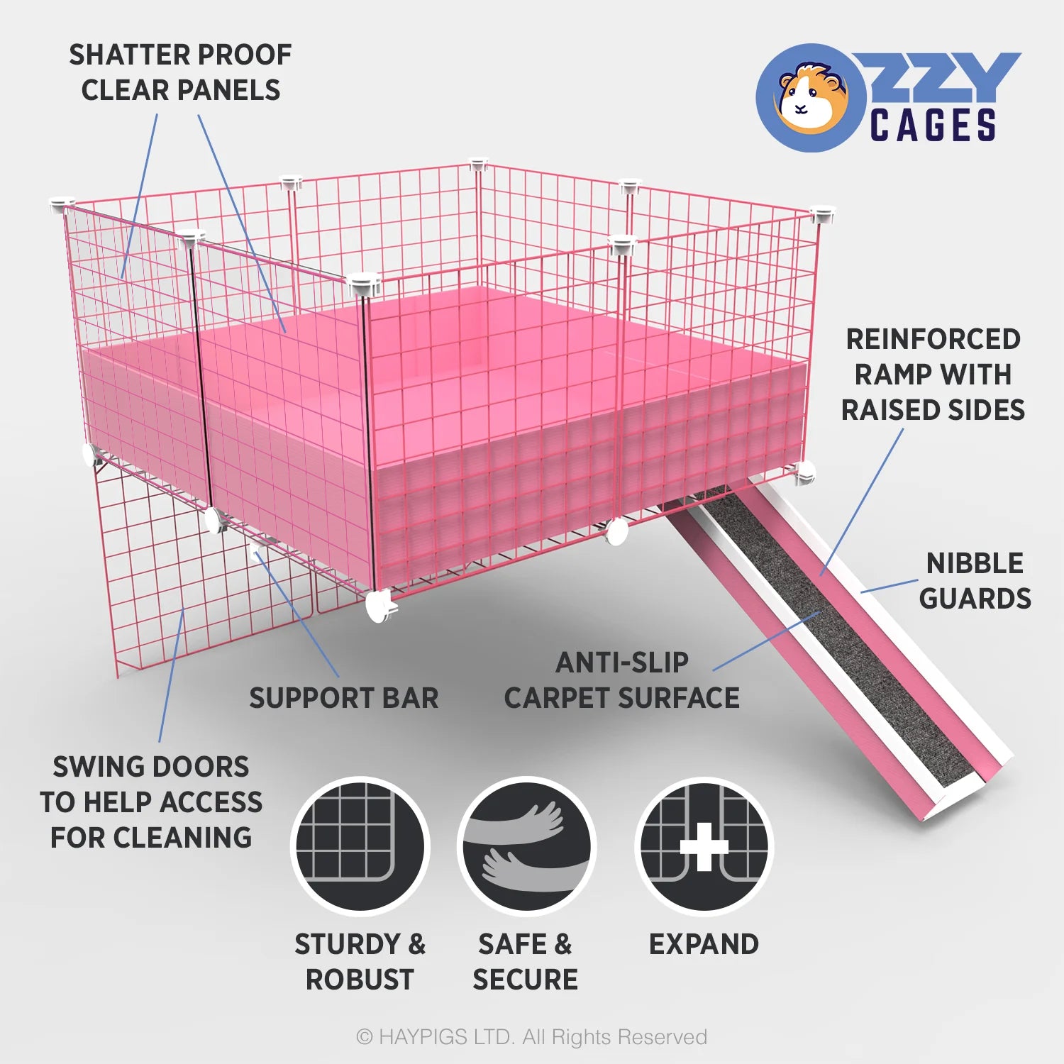 Loft Combo - 2x2 Wide Loft Add On for Guinea Pig Cages