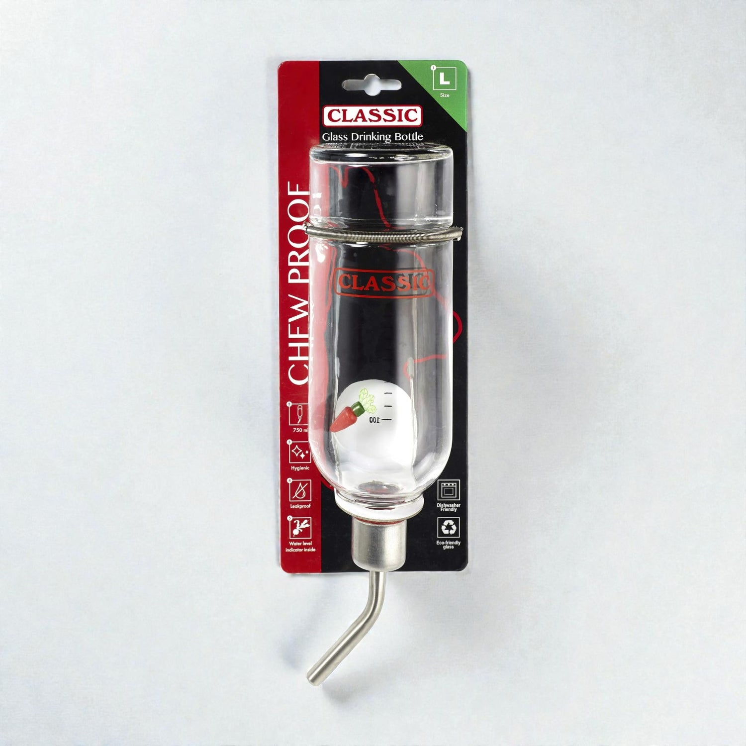 Classic Glass Drinking Bottle 750ml (Large)