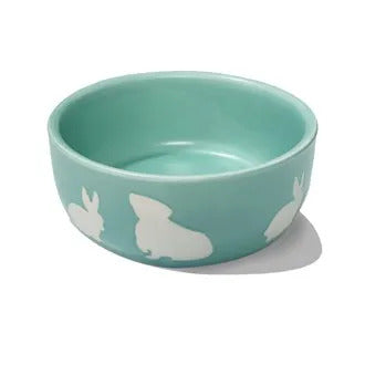Rabbit & Guinea Pig Print Ceramic Bowl