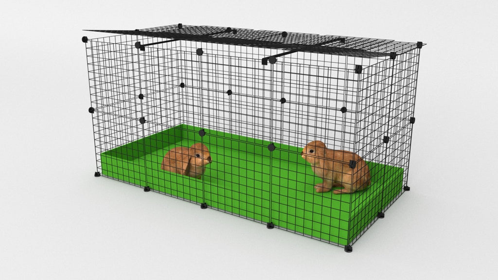 2 x 4 Indoor Rabbit Enclosure with Lid - Guinea Pigs Australia