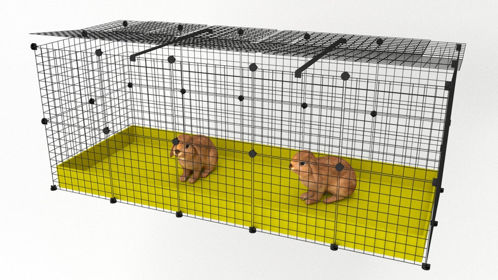 2 x 5 Indoor Rabbit Enclosure with Lid - Guinea Pigs Australia